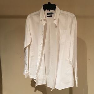 White Nautica Oxford Long Sleeve Button-Down Shirt